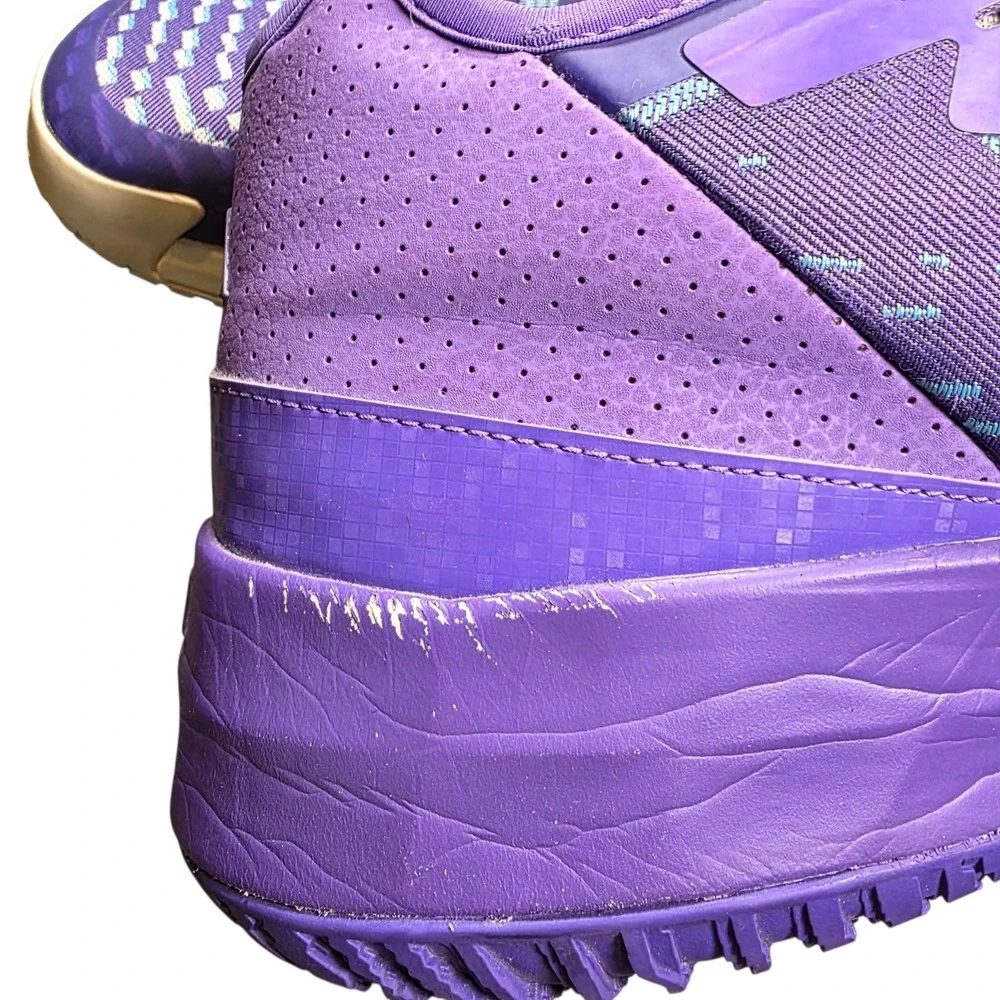 Adidas DON Issue 4 Basketball Shoes Purple Blue Throwback Utah Jazz Mens 14